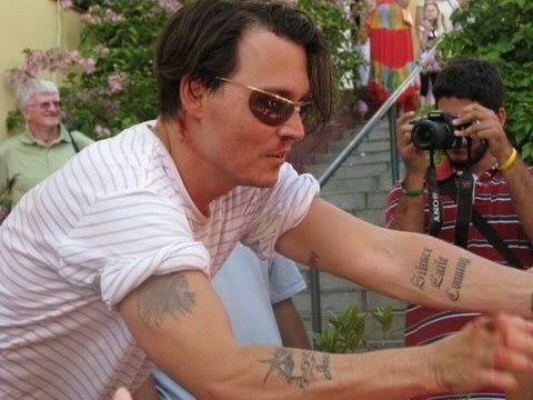 Johnny Depp has got a new tattoo which looks like Tim's Valentine hearts 