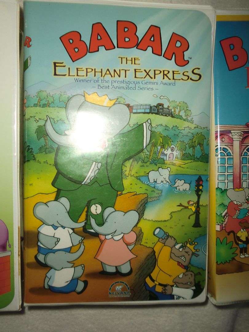 Lot of 3 Babar Elephant VHS Tapes Movies Shows Charmed Life Jungle Tales Kingdom eBay