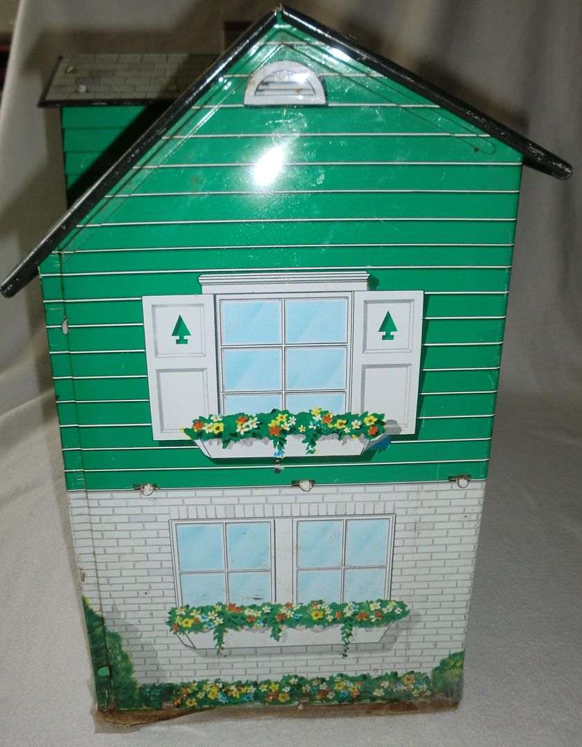 antique tin doll house