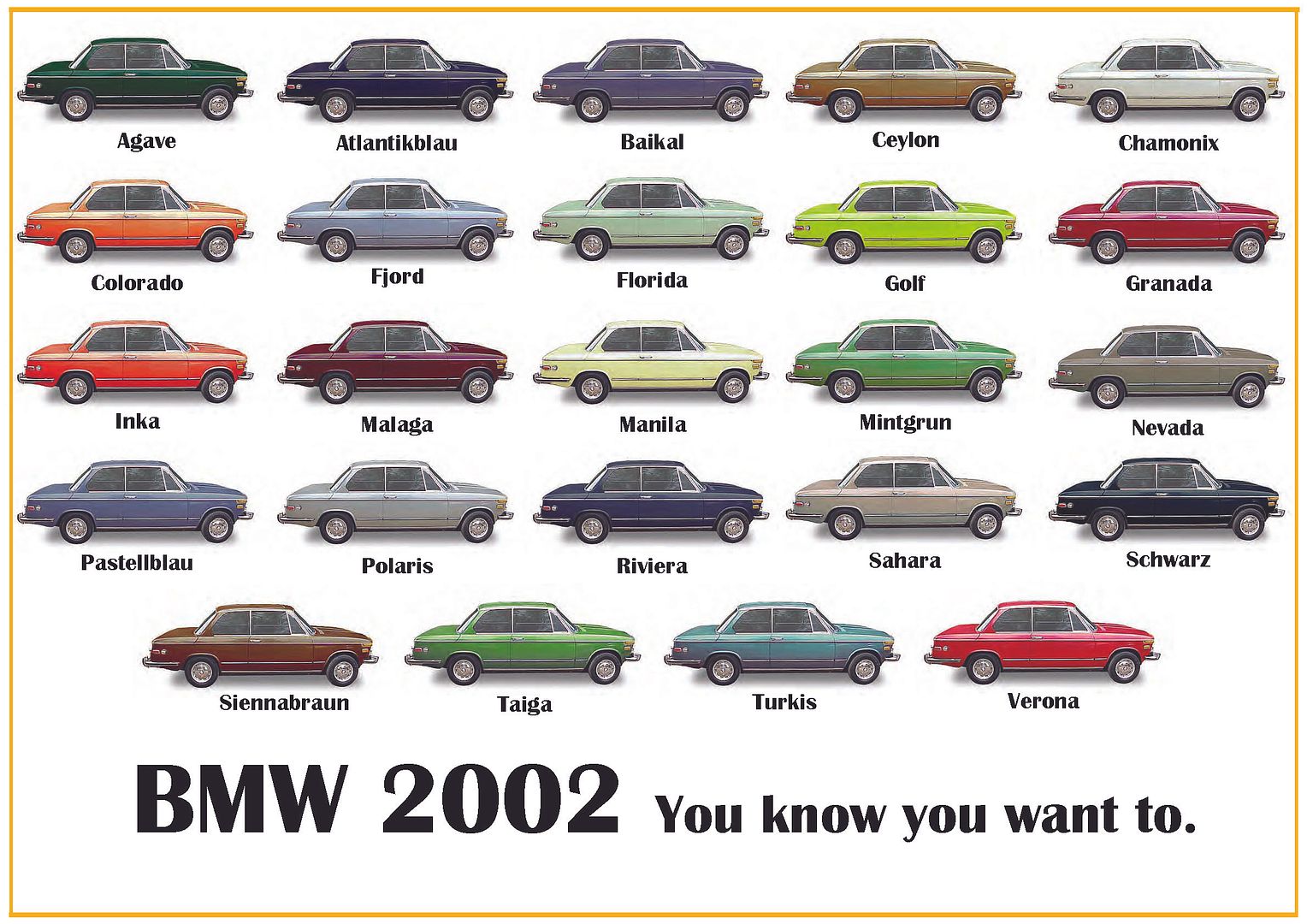 Bmw 2002 colors poster #5