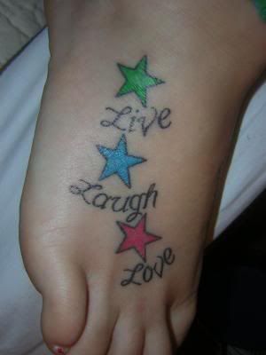 foot tattoo Shooting star tattoos are currently one of the most sought after