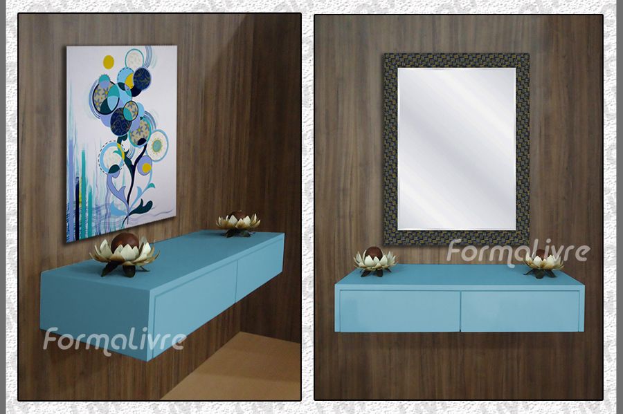 Aparador Console Penteadeira Quarto Sala Hall Azul Laca R$ 468,00 em Mercado Livre Yuki Artesanato Endereco ~ Aparador Console Penteadeira Quarto Sala Hall Azul Laca R$ 468,00 em Mercado Livre