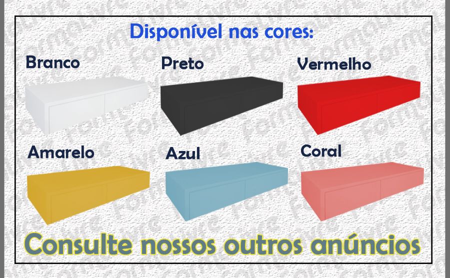 Aparador Penteadeira Console Suspenso Sala Quarto Branco R$ 438,00 em Mercado Livre Yuki Artesanato Endereco ~ Aparador Penteadeira Console Suspenso Sala Quarto Branco R$ 438,00 em Mercado Livre
