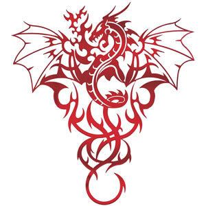 Tribal dragon tattoos
