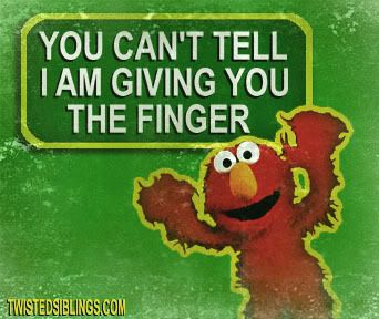 Elmo Middle Finger