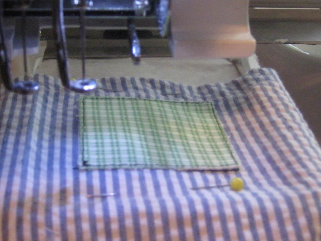 Applique patch adhered Applique patch adhered