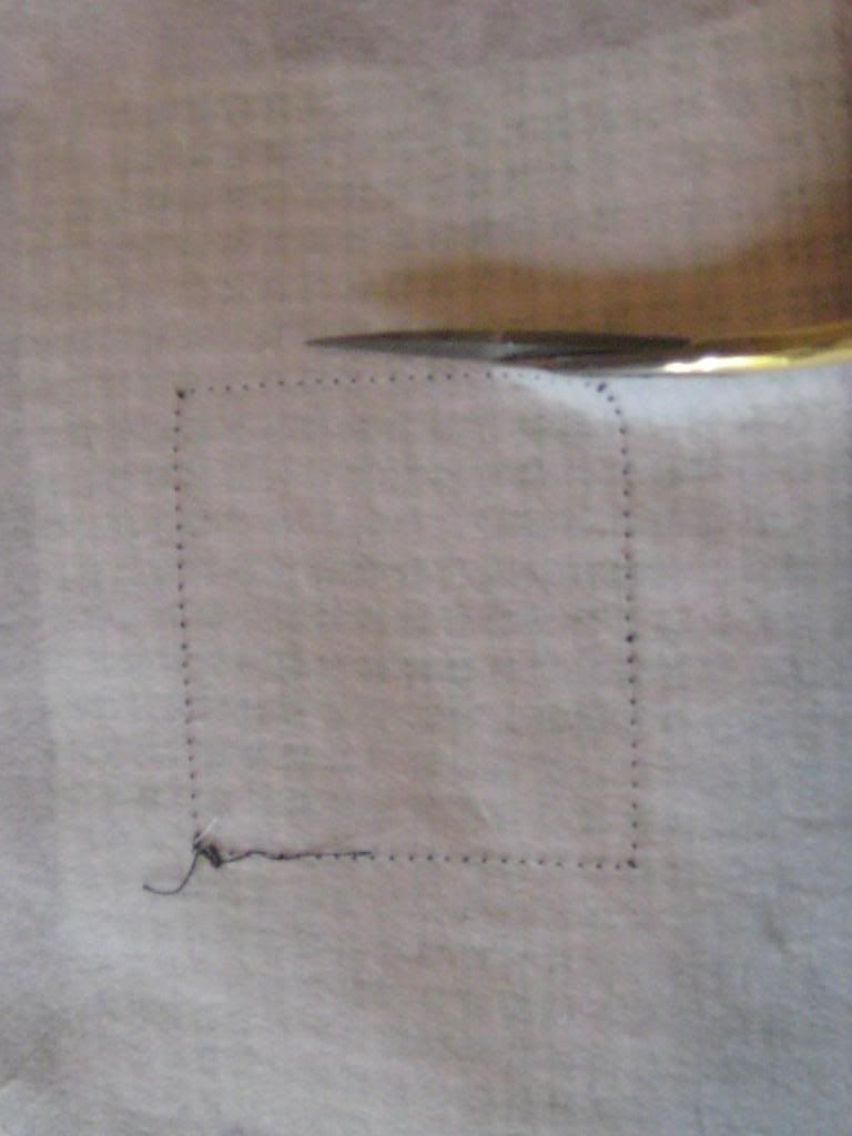 Applique patch trimmed