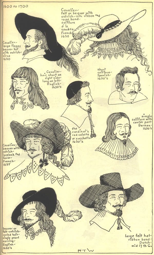 17th century hairstyles. 17thcenturyhats02.jpg 17th century hats and hairstyles
