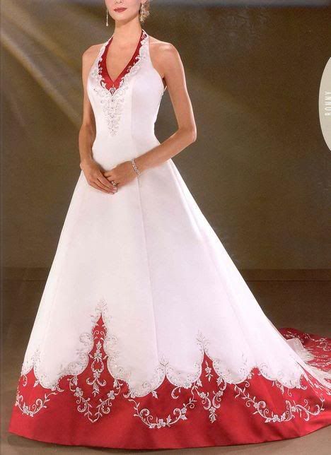 Red elegant wedding dress front Pictures, Images and Photos