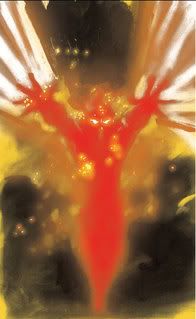 Heroes Exploding Man painting