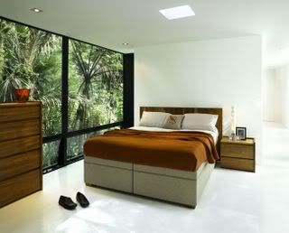 Minimalist Interior of Bedroom with Double Bed