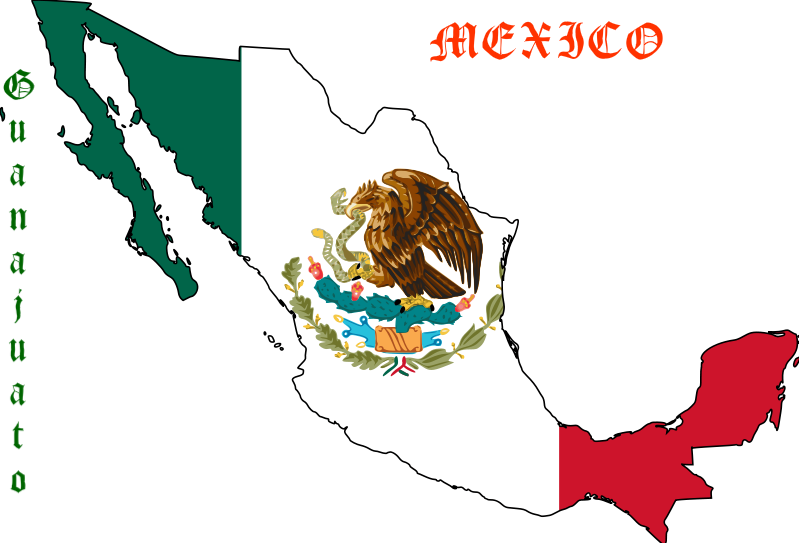 mexico map flag. mexico