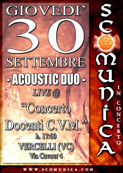 Live @ CONCERTO DOCENTI C.V.M., Vercelli (VC), giovedì 30/09/10 ore 17