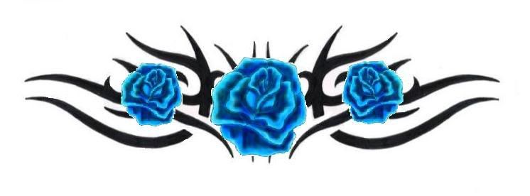 tribalwithblueroses.jpg blue rose tattoo