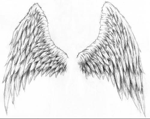 angle wings tattoo. makeup small angel wing