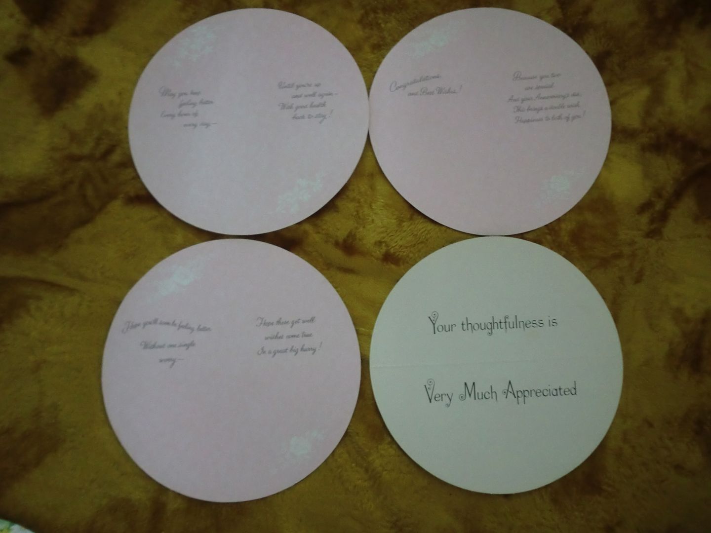 LOT 10 VINTAGE ALL OCCASION BIRTHDAY ROUND Circle CARDS NEW  