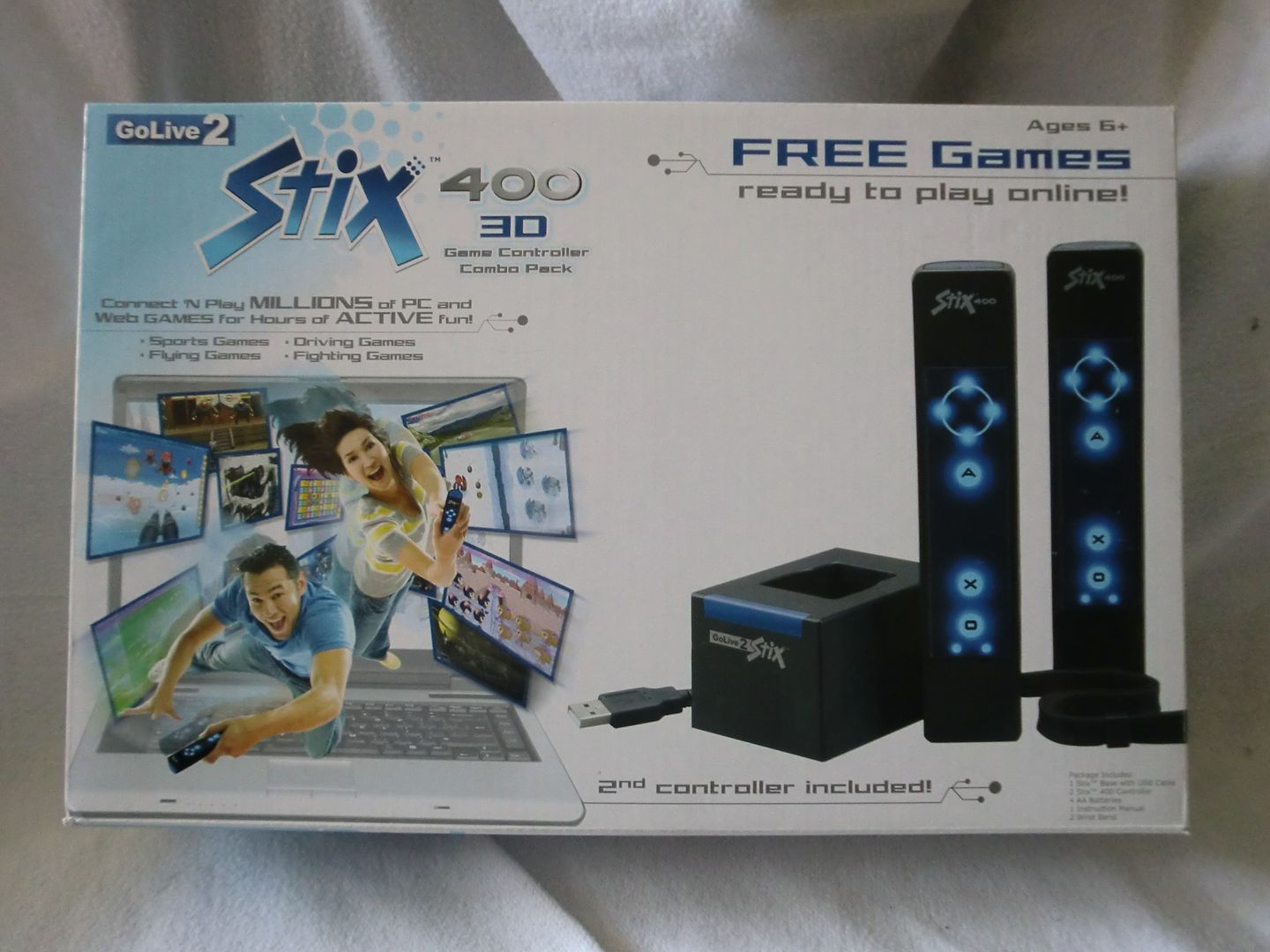 GO LIVE 2 STIX 400 3D GAME CONTROLLER COMBO STARTER PACK NEW 