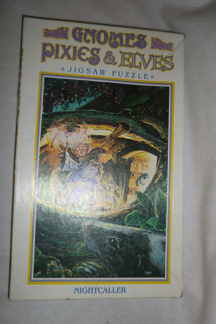 1979 GNOMES PIXIES & ELVES NIGHT CALLER JIGSAW PUZZLE  