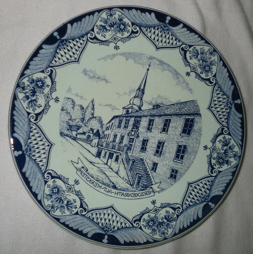 DELFTS BLAUW DELFT BLUE CHEMKEFA HOLLAND HERZOGENRATH PLATE  