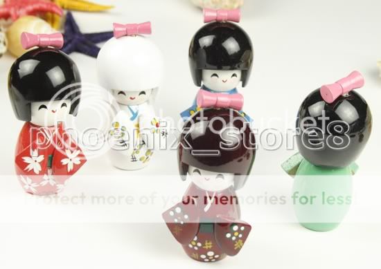 cuce 5pcs Japanese Creative Kokeshi Doll  