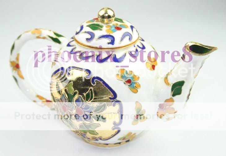 GORGEOUS VOGUE DESIGN CLOISONNE TEAPOT ORNAMENT  