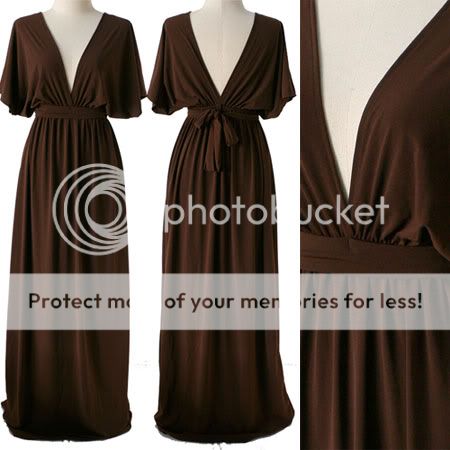 Vtg Kimono Maxi Dress M L XL Maternity Baby White Black Blue Red Brown Purple