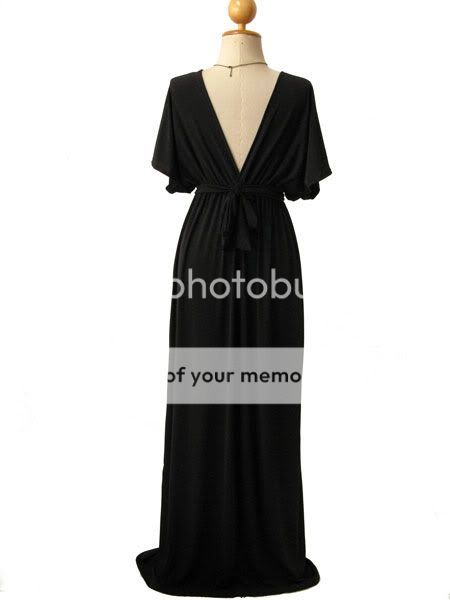  Kimono maxi dress M L XL Black Red Blue Purple White Wedding Long