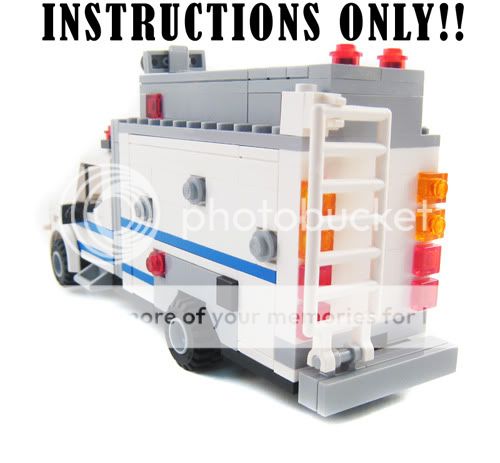 Lego Custom City   4 Emergency Trucks   INSTRUCTIONS CD  