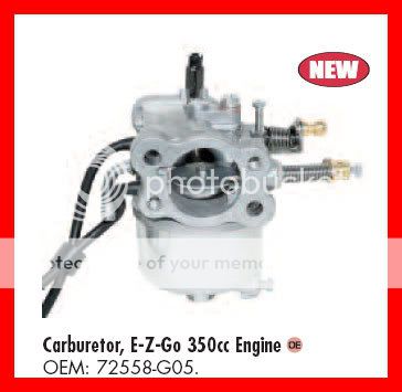 CARBURETOR EZ GO 350CC ENGINE GAS GOLF CART NEW CARB OEM part # 72558 