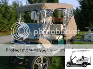 Golf Cart Driving Enclosure 4 seater with roof up to 84 long