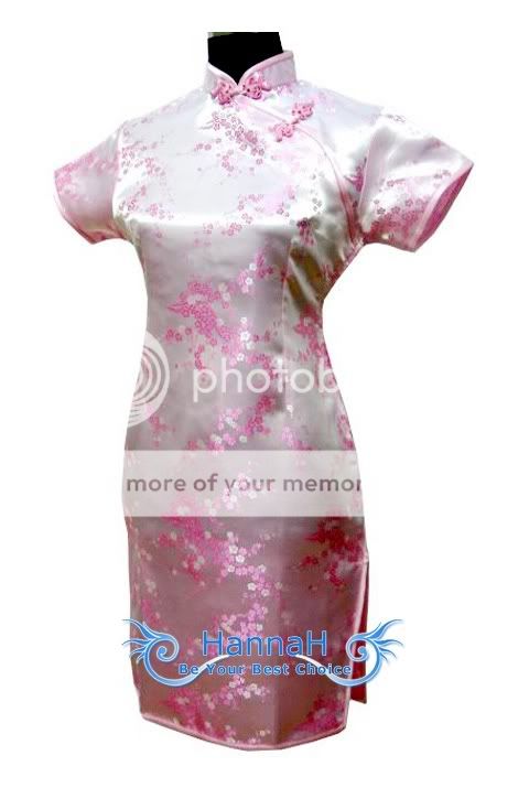 Nizza Chinesisch Abendkleid Robe MINI Kleid Blume Qipao  