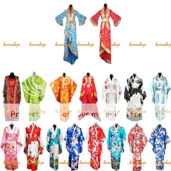 Japanese Kimono Robe prom party costumes Elegant dress  