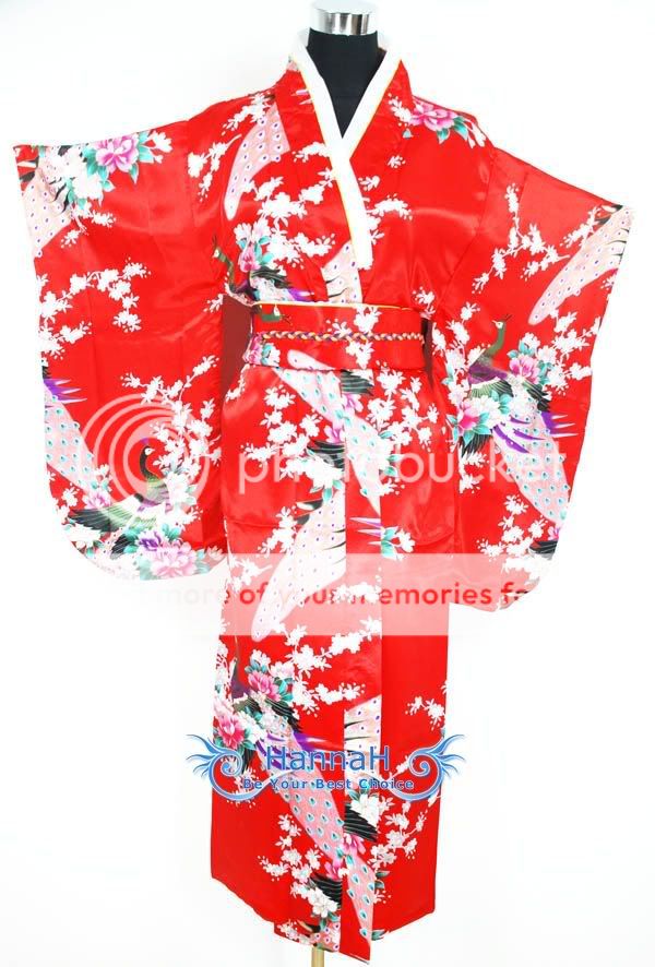 Japanese Kimono Robe prom party dress costumes FK002 10  