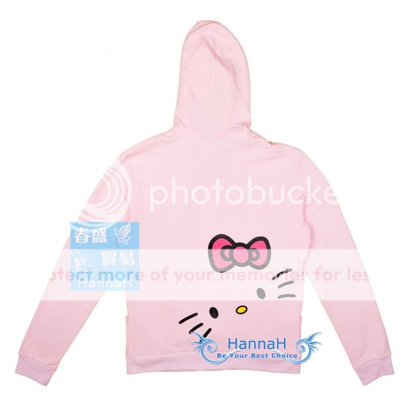 Hello Kitty Girl Woman Clothing Blazers Jackets Coat with hat gift 