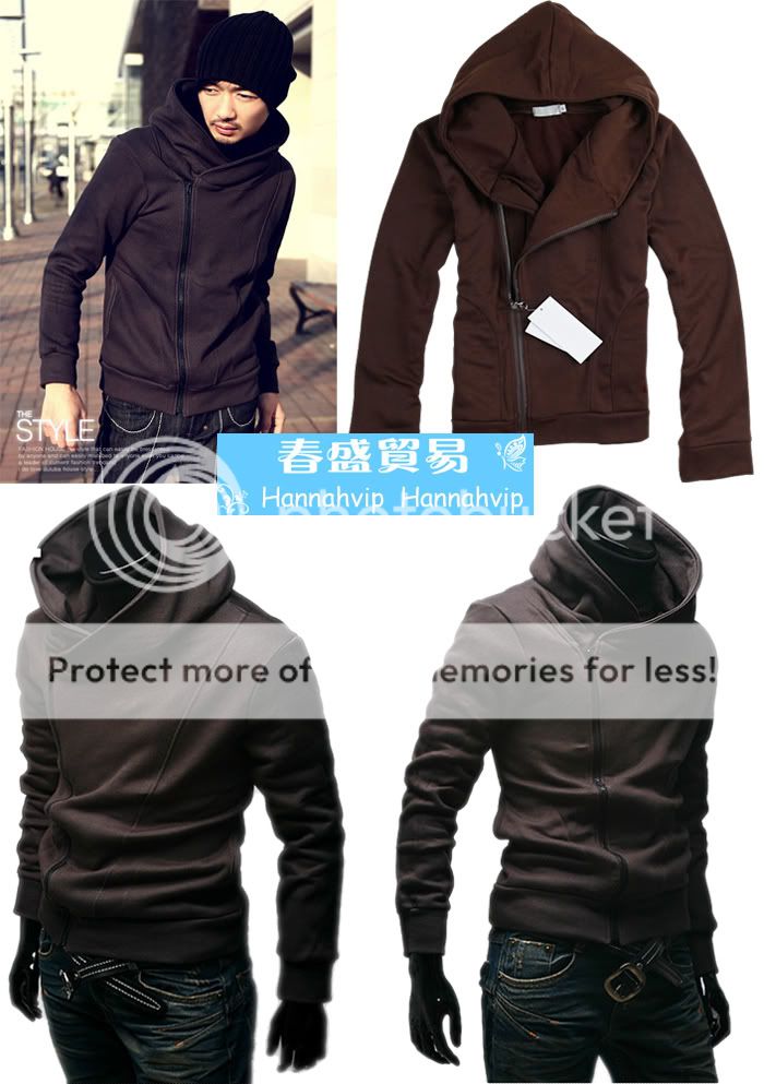 Mode Herren Winter jacke Reißverschluss Kapuzenjacke Mantel mit