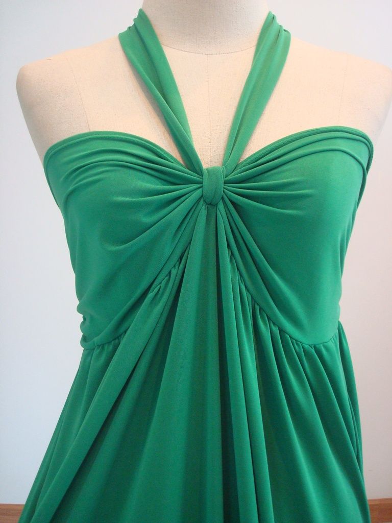   Summer Green Halter Prom Long Maxi Dress Sz M L XL 8 10 14  